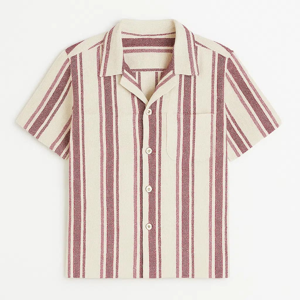 Striped Shirt Burgundy